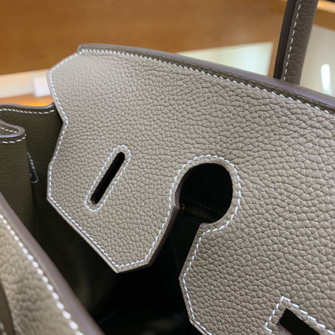 Hermès（爱马仕）Birkin 铂金包 Togo 大象灰 金扣 35cm
