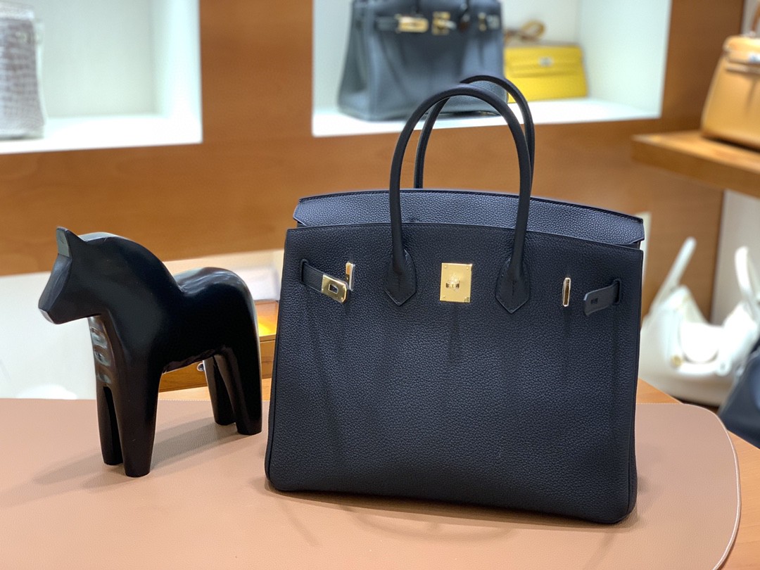 Hermès（爱马仕）Birkin 铂金包 Togo 黑色 金扣 35cm
