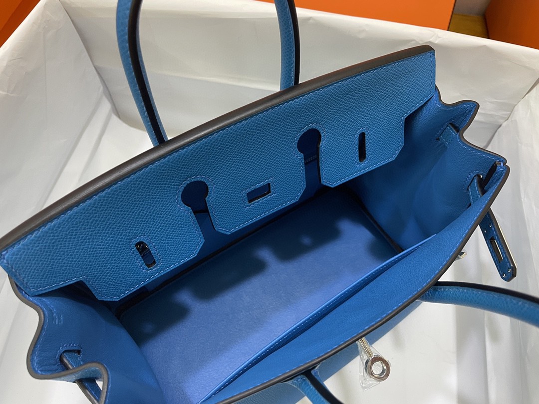 Hermès（爱马仕）Birkin 铂金包 Epsom 佛罗里达蓝 银扣 25cm