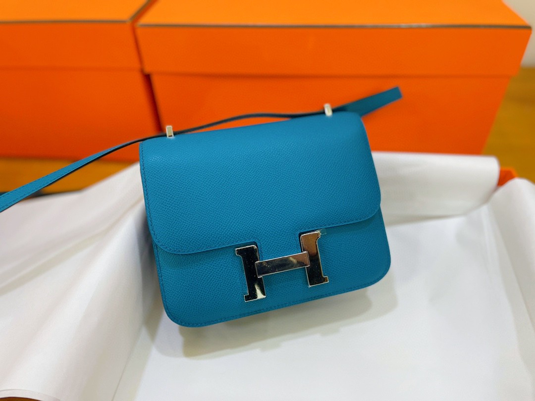 Hermès（爱马仕）Constance 康康 epsom 普鲁斯绿 银扣 19cm