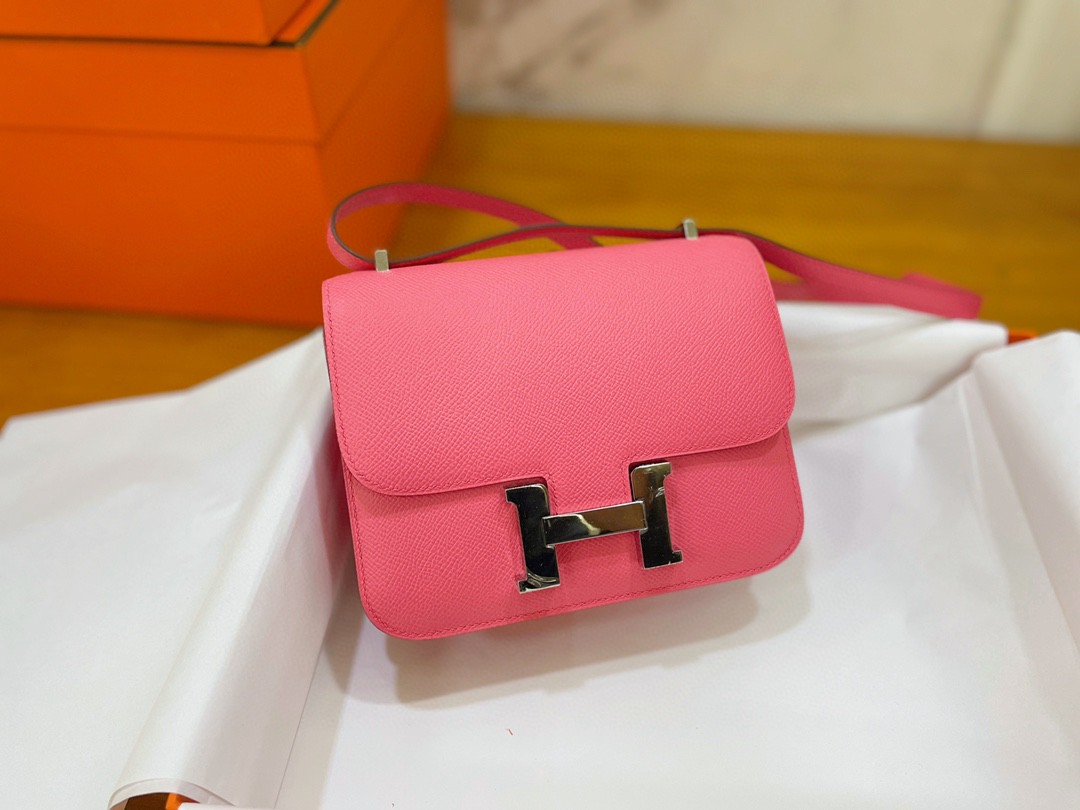 Hermès（爱马仕）Constance 康康 epsom 唇膏粉 银扣 19cm