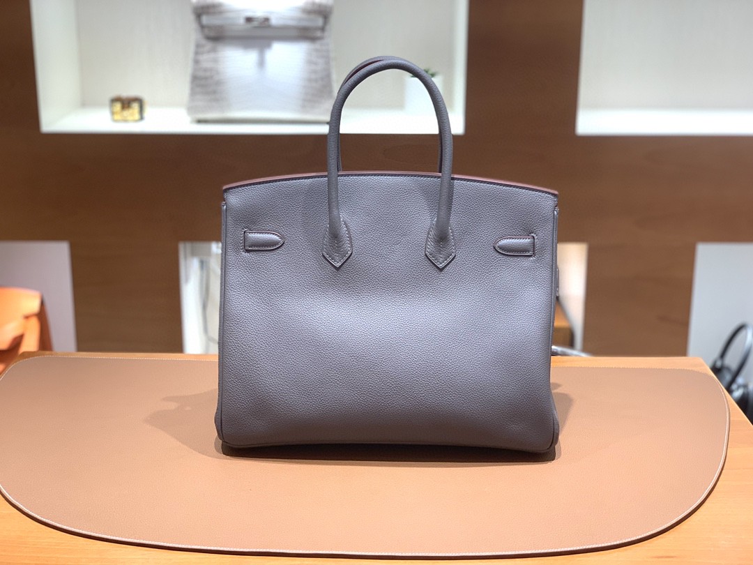 Hermès（爱马仕）Birkin 铂金包 Togo 8F 锡器灰 玫瑰金扣 35cm
