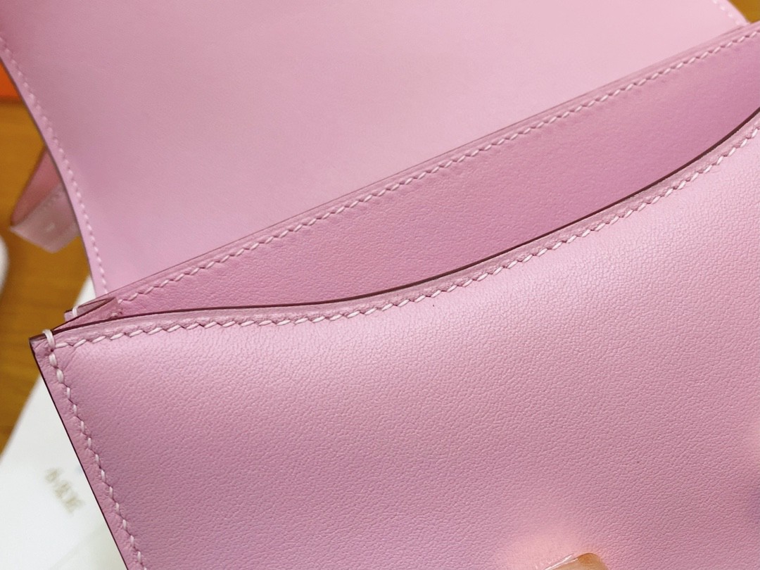 Hermès（爱马仕）Constance 康康 epsom 3Q 樱花粉 金扣 19cm