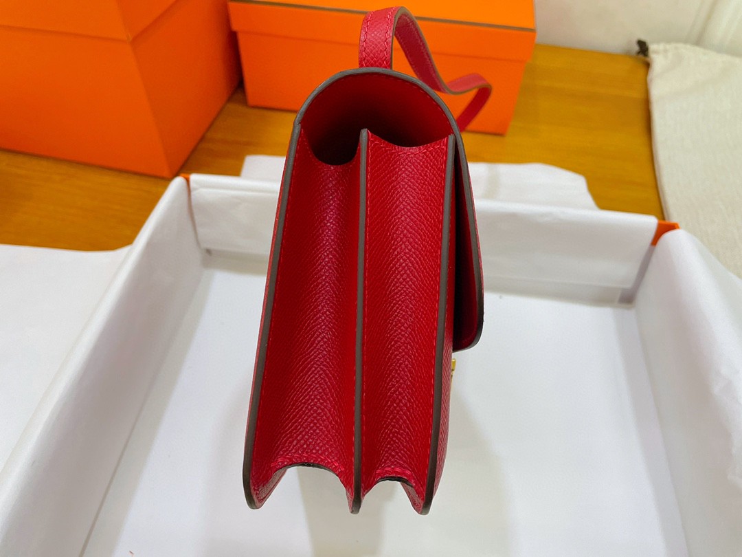Hermès（爱马仕）Constance 康康 epsom 国旗红 金扣 19cm