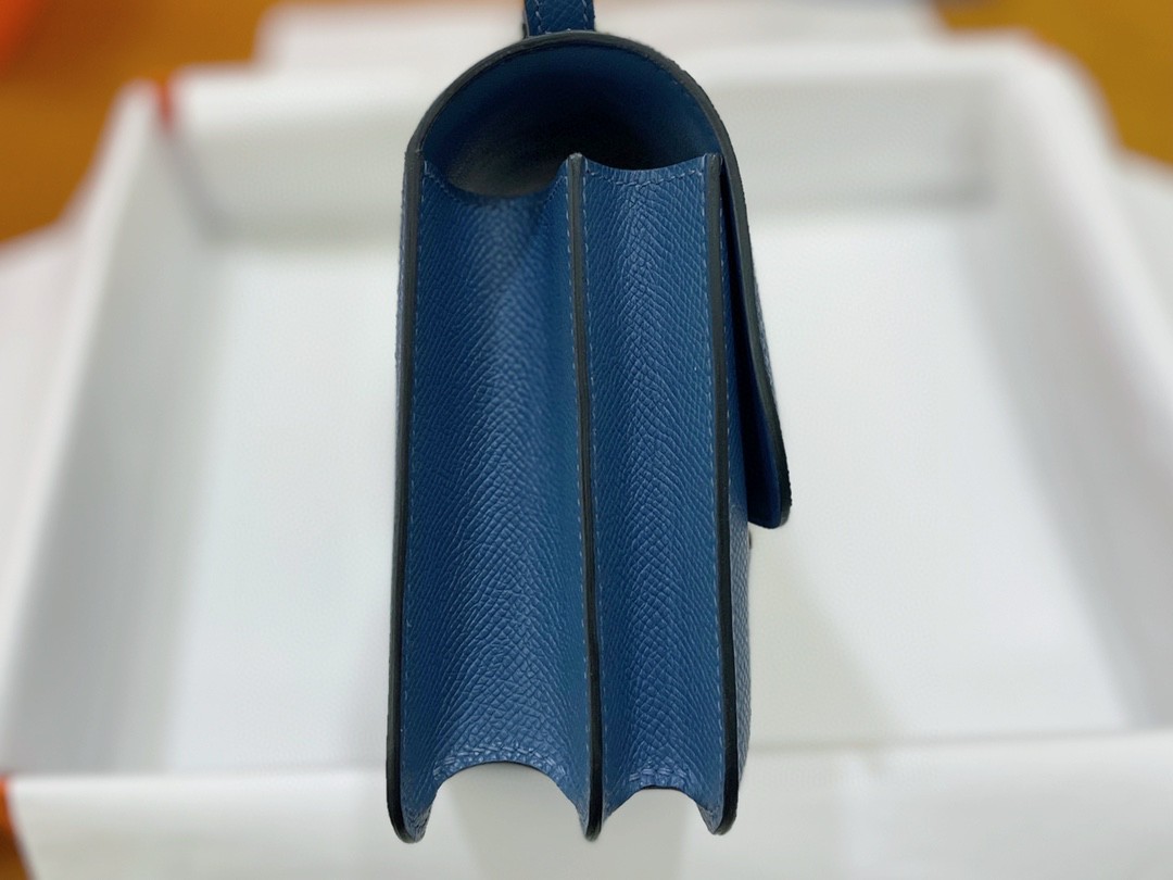 Hermès（爱马仕）Constance 康康 epsom 玛瑙蓝 银扣 19cm