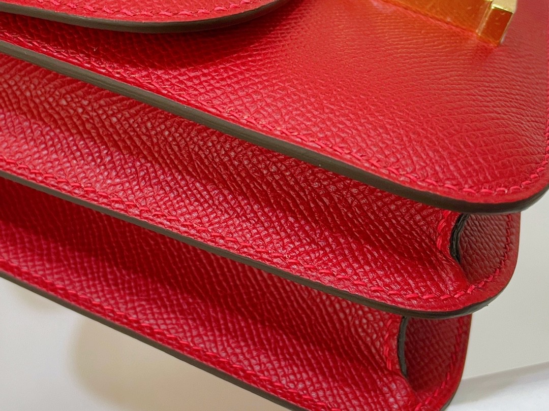 Hermès（爱马仕）Constance 康康 epsom 国旗红 金扣 19cm