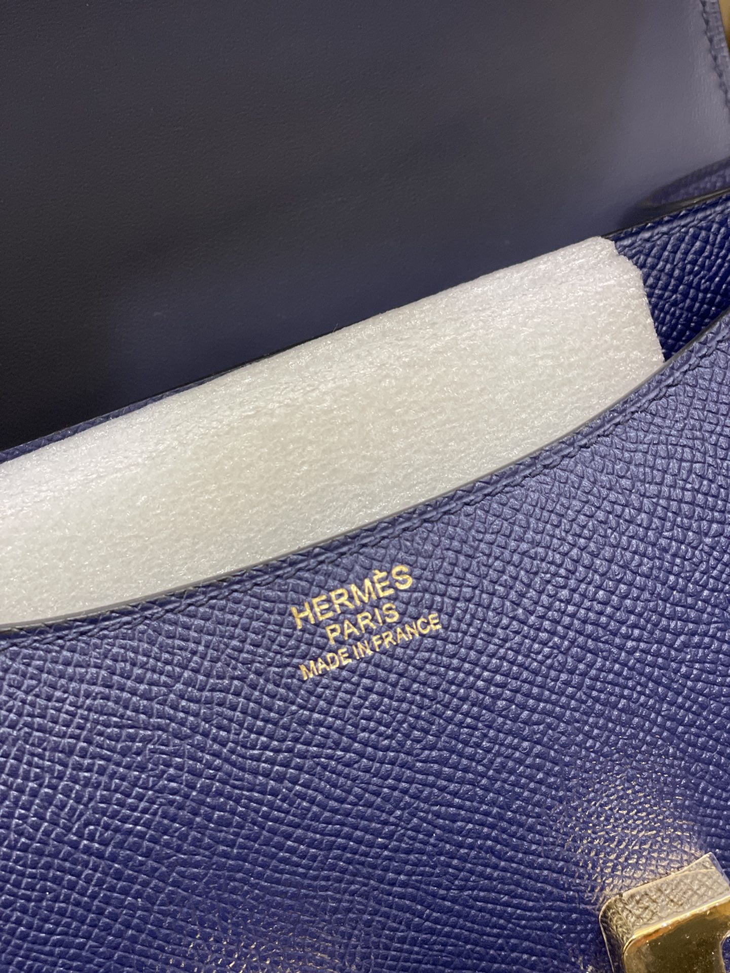 Hermès（爱马仕） Constance 康斯坦斯 Epsom 宝石蓝 金扣 18cm