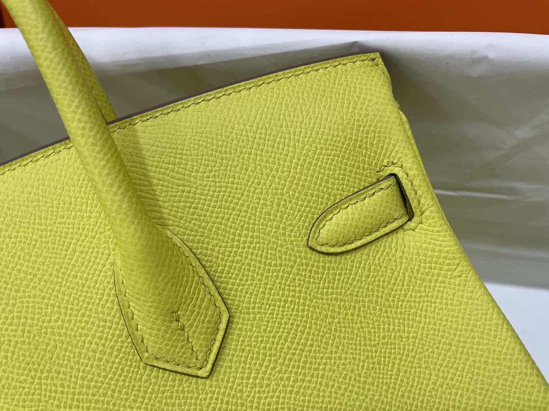 Hermès（爱马仕）Birkin 铂金包 Epsom 柠檬黄 金扣 25cm