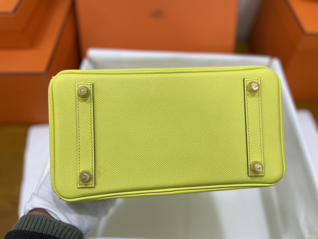 Hermès（爱马仕）Birkin 铂金包 Epsom 柠檬黄 金扣 25cm