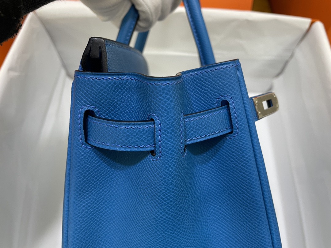 Hermès（爱马仕）Birkin 铂金包 Epsom 佛罗里达蓝 银扣 25cm
