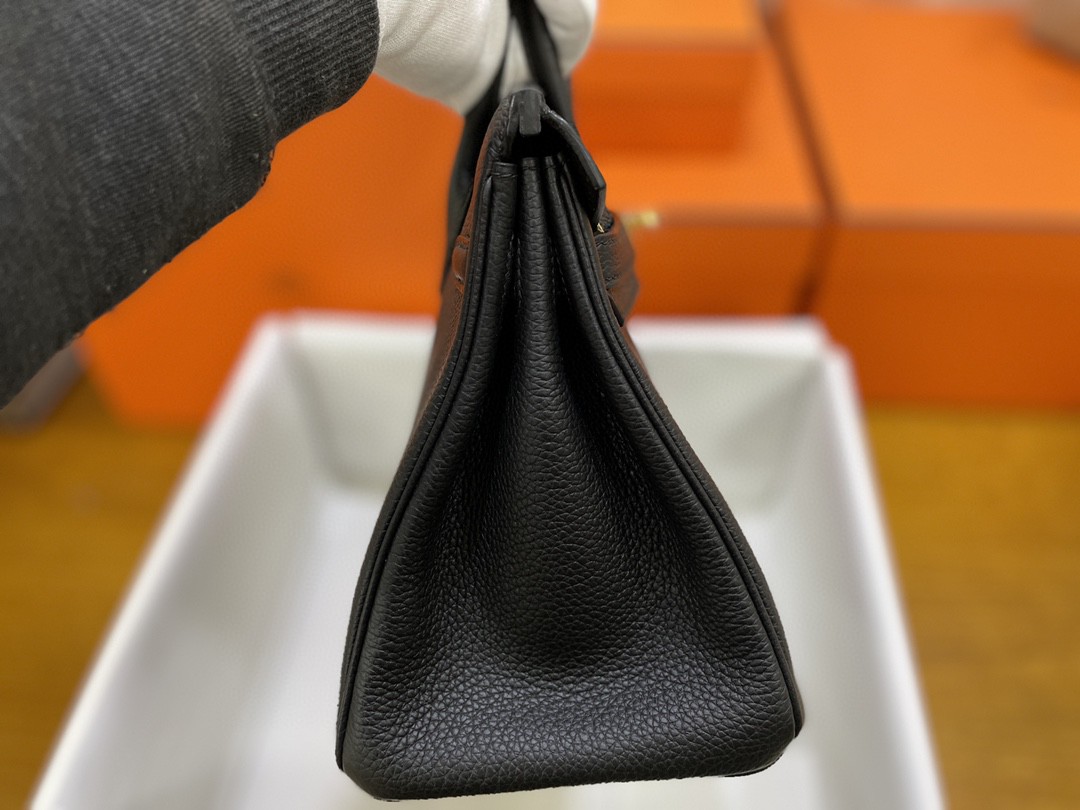 Hermès（爱马仕）Birkin 铂金包 Togo 黑色 金扣 25cm