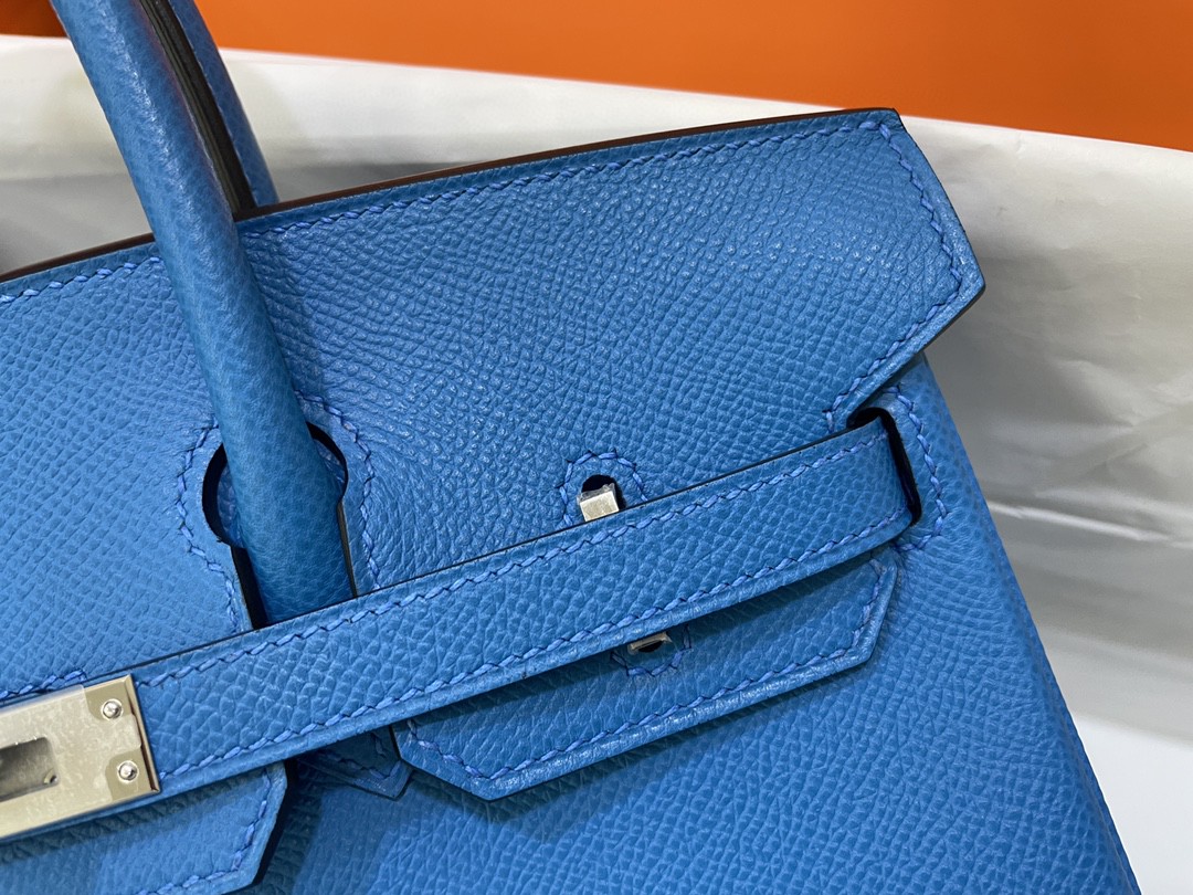Hermès（爱马仕）Birkin 铂金包 Epsom 佛罗里达蓝 银扣 25cm