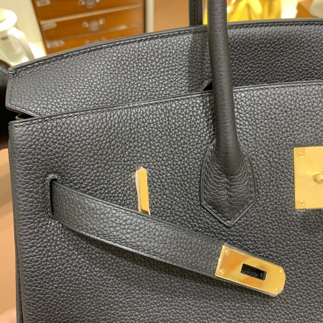 Hermès（爱马仕）Birkin 铂金包 Togo 黑色 金扣 35cm