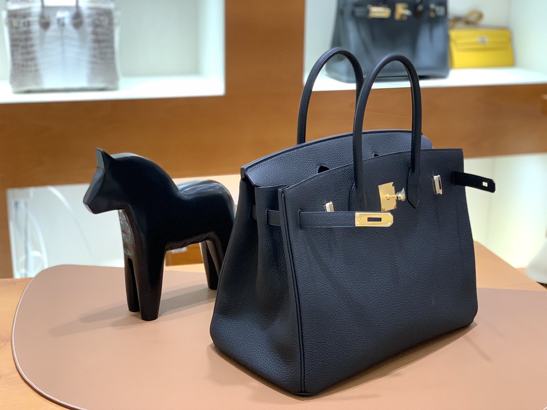 Hermès（爱马仕）Birkin 铂金包 Togo 黑色 金扣 35cm