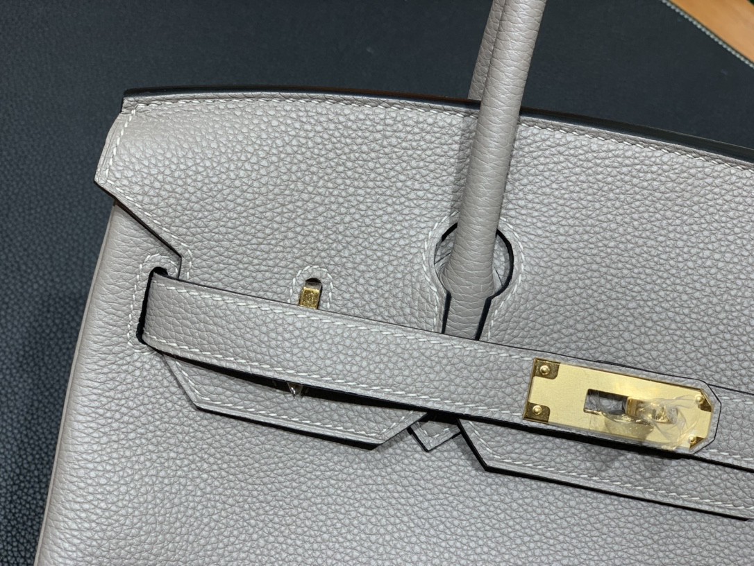 Hermès（爱马仕）Birkin 铂金包 Togo M8 沥青灰 金扣 30cm
