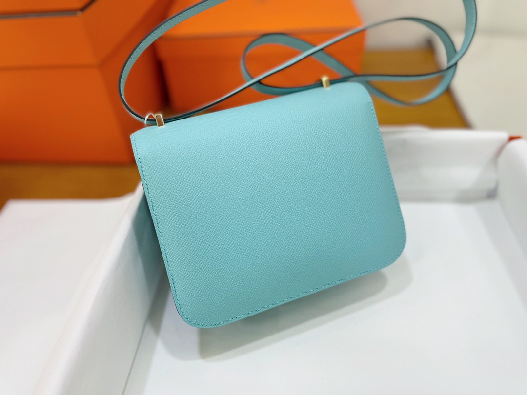 Hermès（爱马仕）Constance 康康 epsom 马卡龙蓝 金扣 19cm