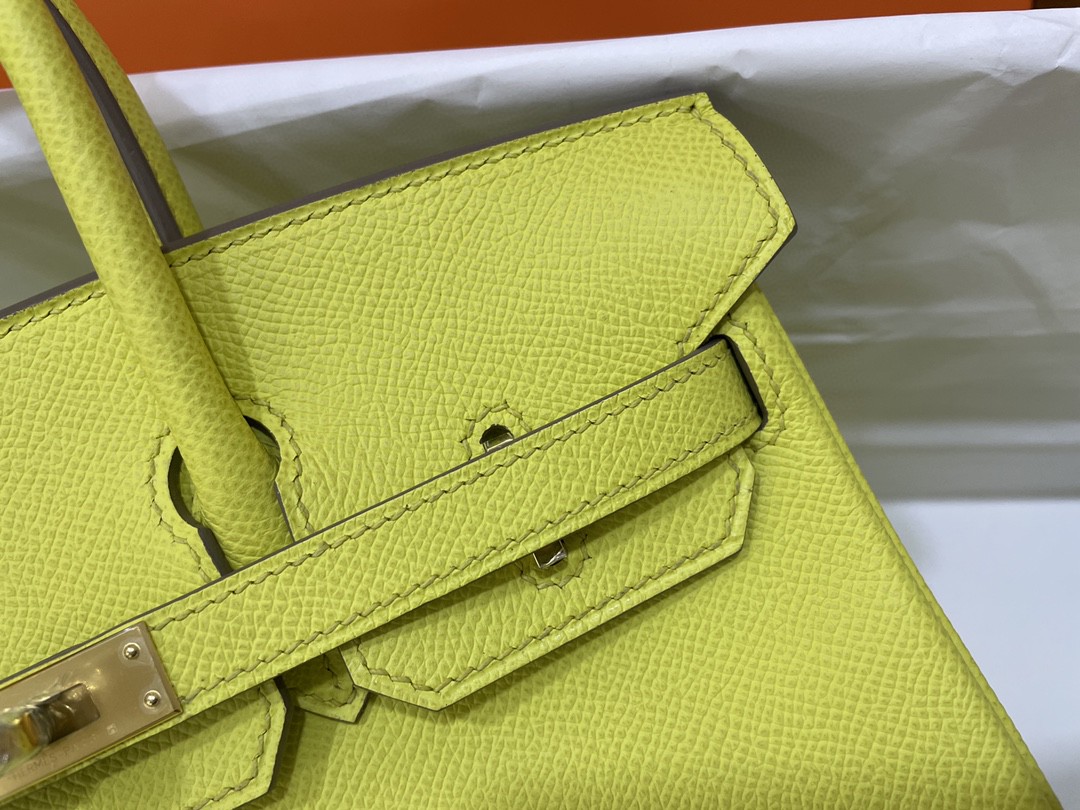 Hermès（爱马仕）Birkin 铂金包 Epsom 柠檬黄 金扣 25cm