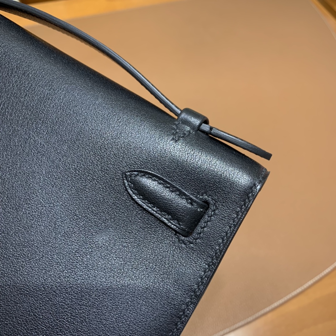 Hermès（爱马仕）miniKelly 迷你凯莉 Swift 黑色 银扣 22cm