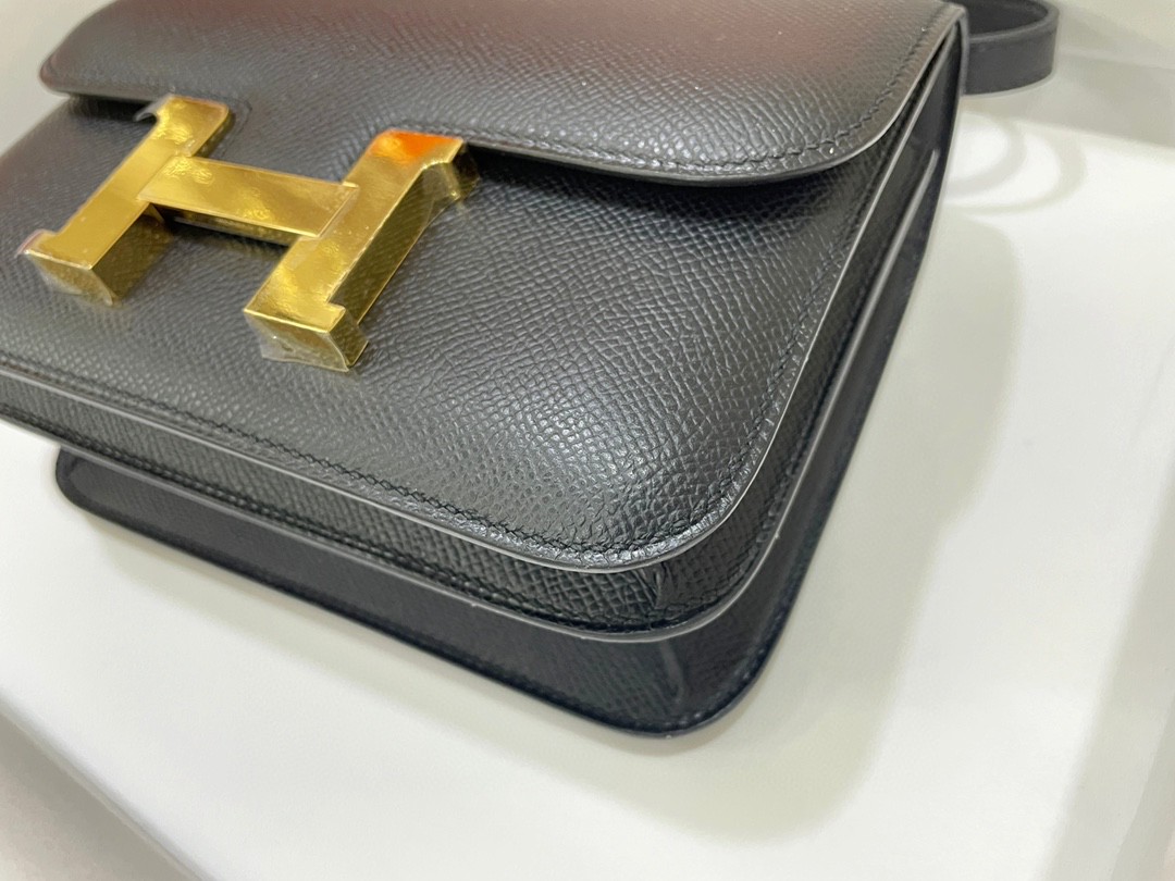 Hermès（爱马仕）Constance 康康 epsom 黑色 金扣 19cm