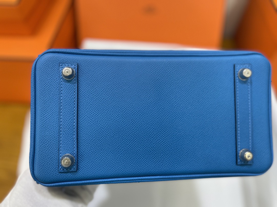 Hermès（爱马仕）Birkin 铂金包 Epsom 佛罗里达蓝 银扣 25cm
