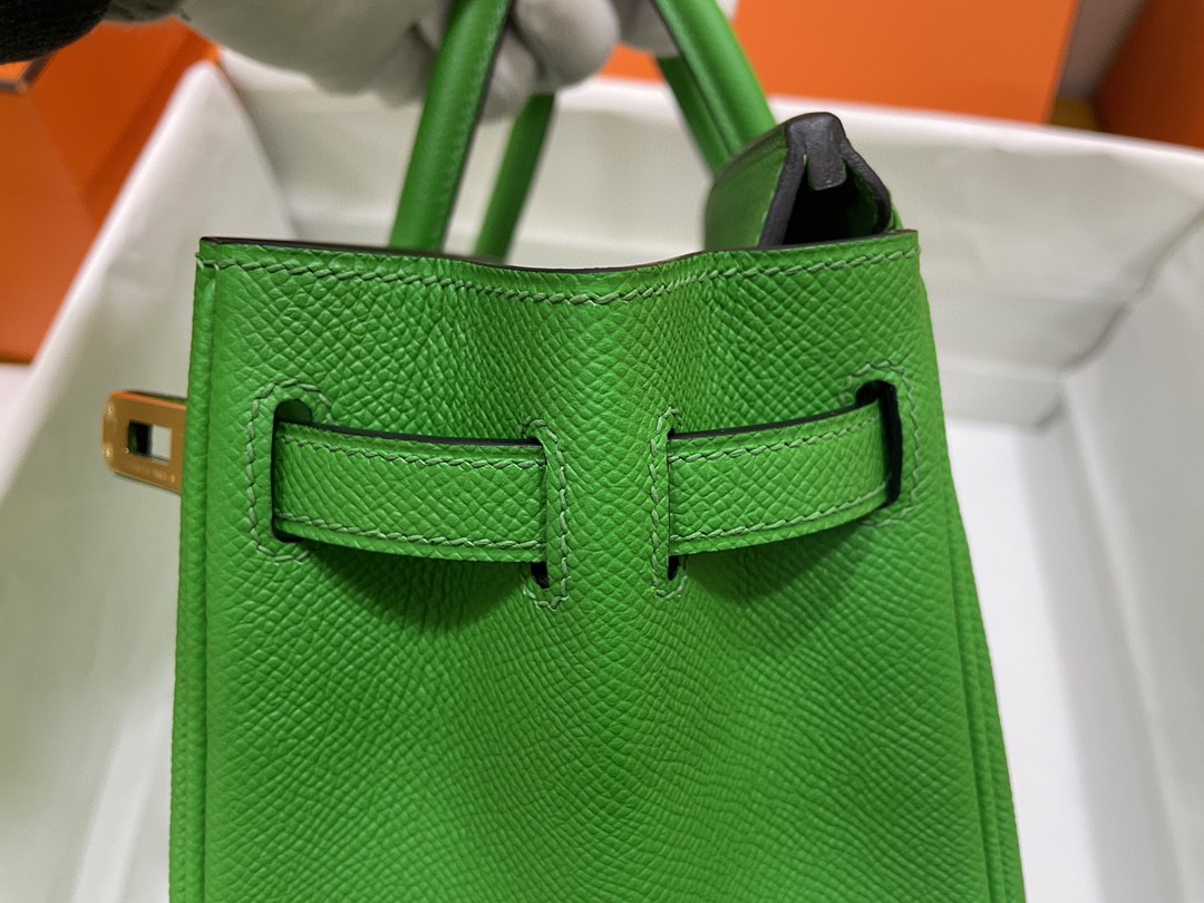 Hermès（爱马仕）Birkin 铂金包 Epsom 竹子绿 金扣 25cm