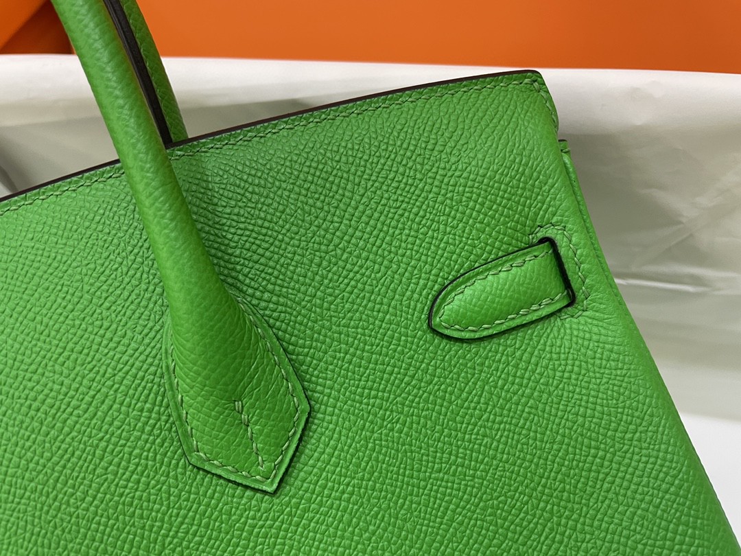 Hermès（爱马仕）Birkin 铂金包 Epsom 竹子绿 金扣 25cm