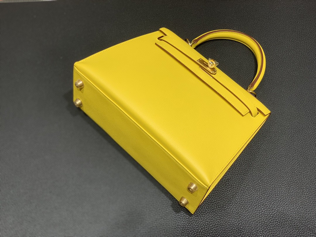 Hermès（爱马仕）Kelly 凯莉包 Epsom 那不勒斯黄 金扣 25cm