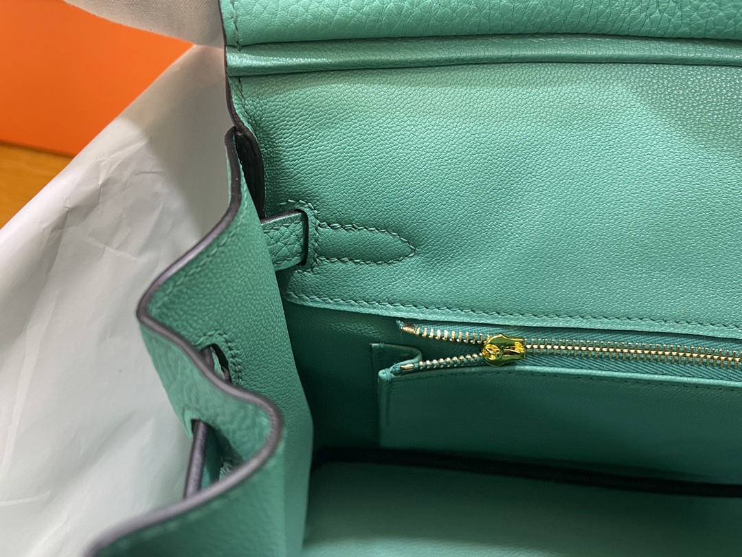 Hermès（爱马仕）Birkin 铂金包 Togo 维罗纳绿 银扣 25cm