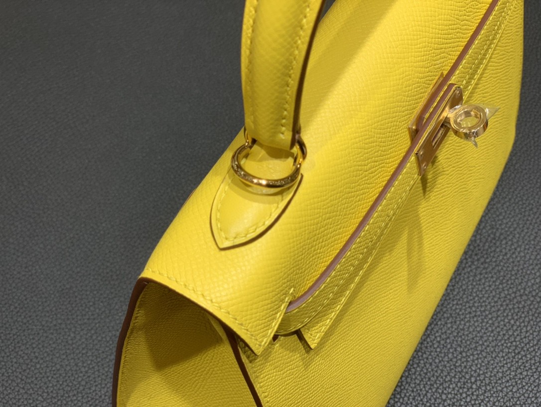 Hermès（爱马仕）Kelly 凯莉包 Epsom 那不勒斯黄 金扣 25cm