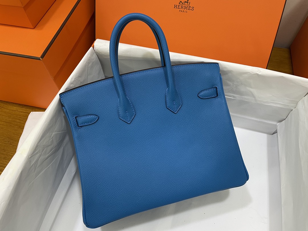 Hermès（爱马仕）Birkin 铂金包 Epsom 佛罗里达蓝 银扣 25cm