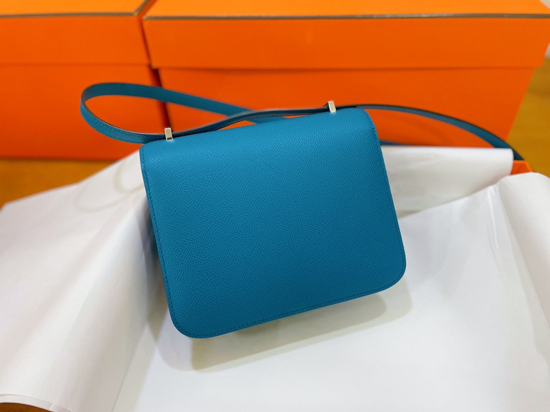 Hermès（爱马仕）Constance 康康 epsom 普鲁斯绿 银扣 19cm