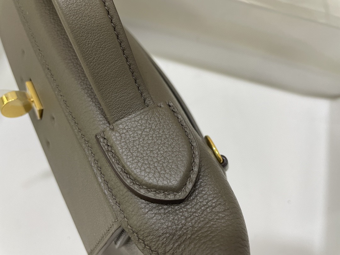 Hermès（爱马仕）mini kelly 2424 ever color 拼 swift 锡器灰 金扣 21cm