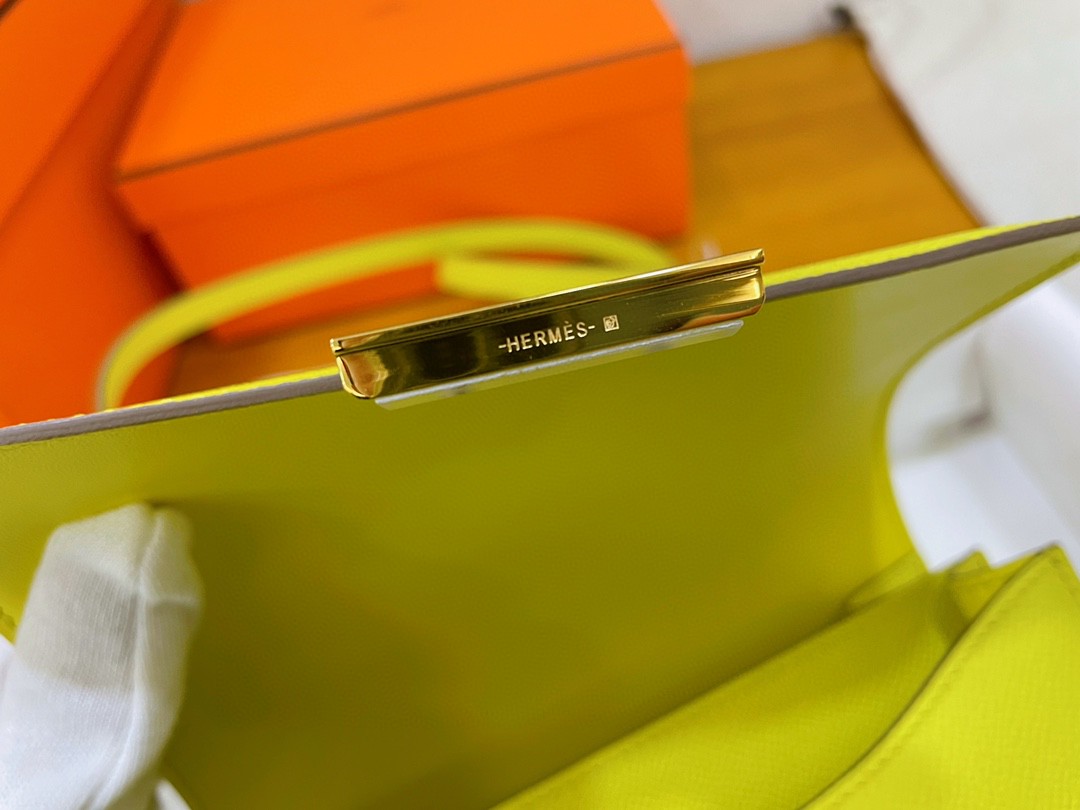 Hermès（爱马仕）Constance 康康 epsom 柠檬黄 金扣 19cm