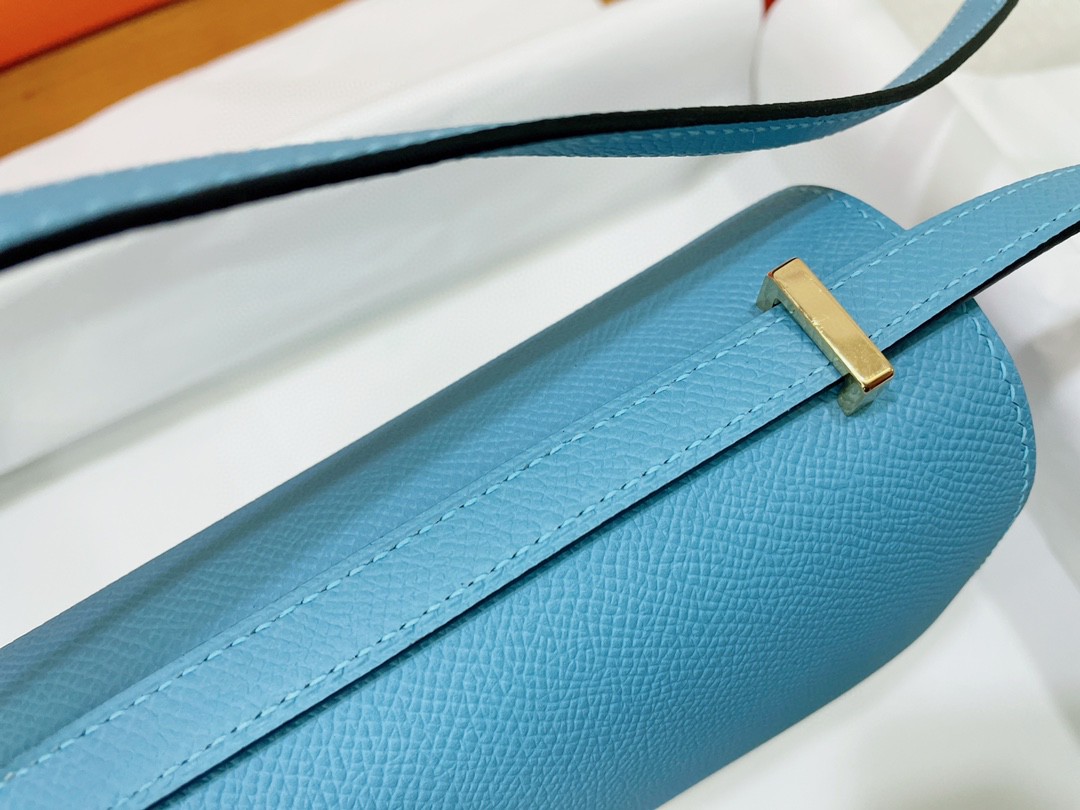 Hermès（爱马仕）Constance 康康 epsom 北方蓝 金扣 19cm