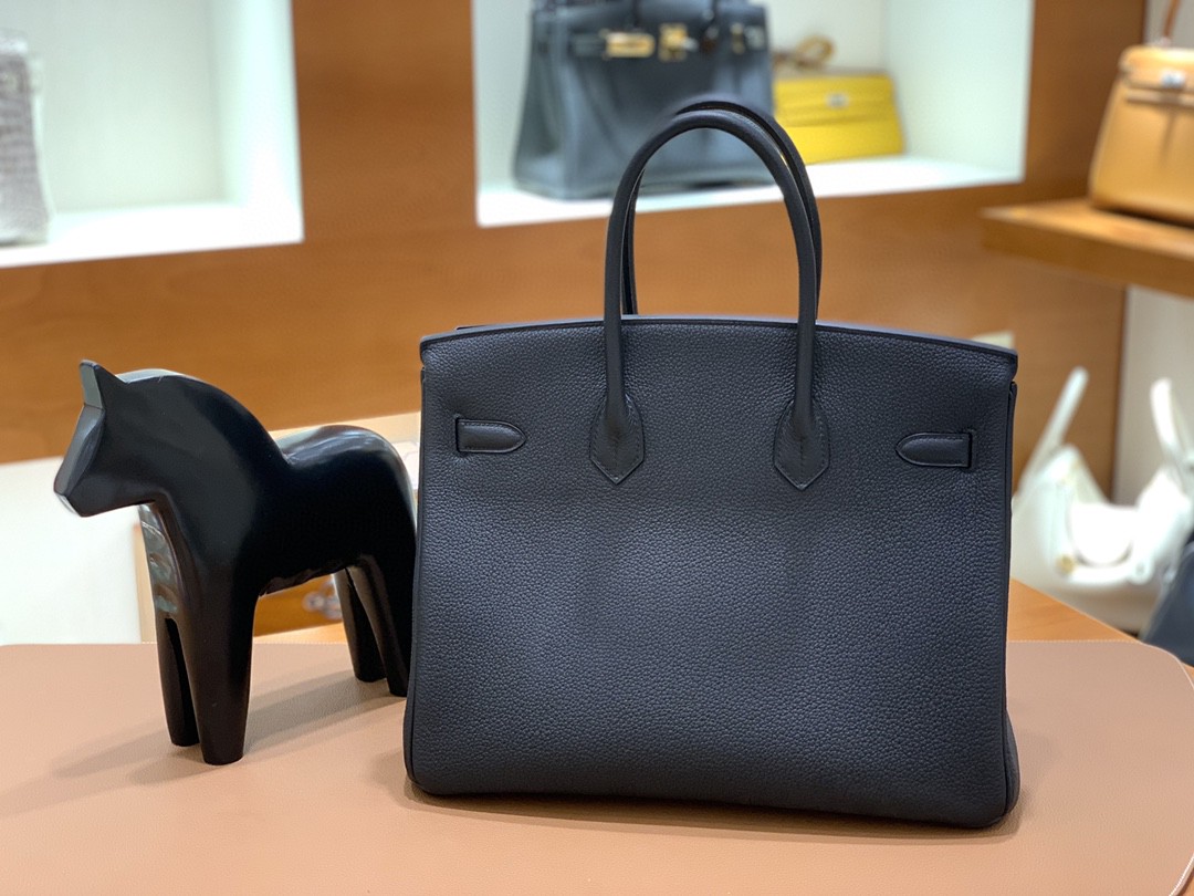 Hermès（爱马仕）Birkin 铂金包 Togo 黑色 金扣 35cm