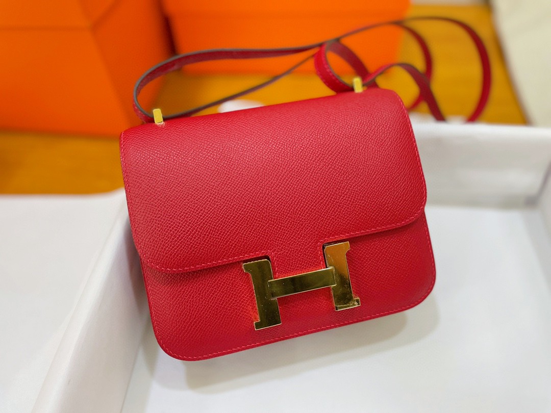 Hermès（爱马仕）Constance 康康 epsom 国旗红 金扣 19cm
