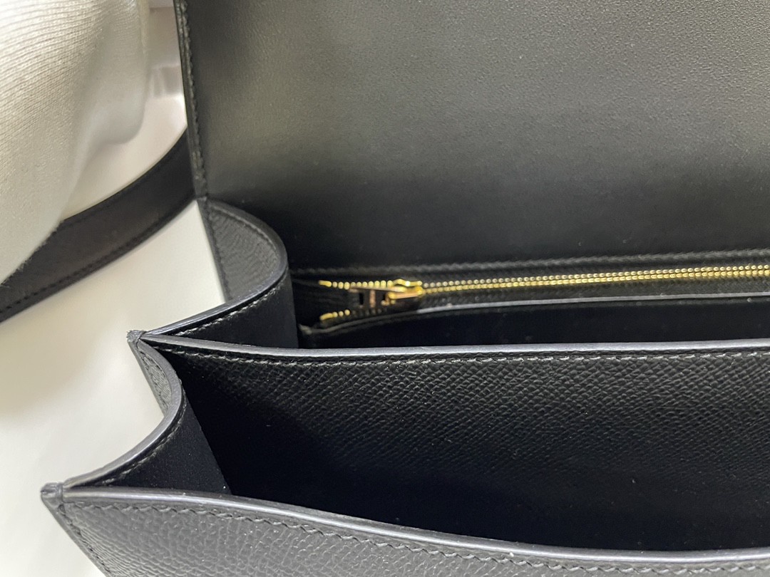 Hermès（爱马仕）Constance 康康 Epsom 黑色 玫瑰金扣 24cm