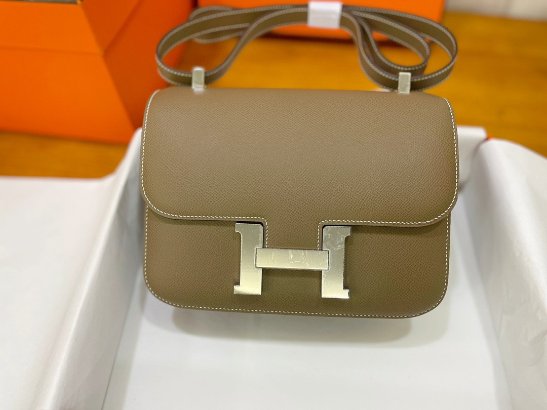 Hermès（爱马仕）Constance 康康 epsom 大象灰 银扣 23cm