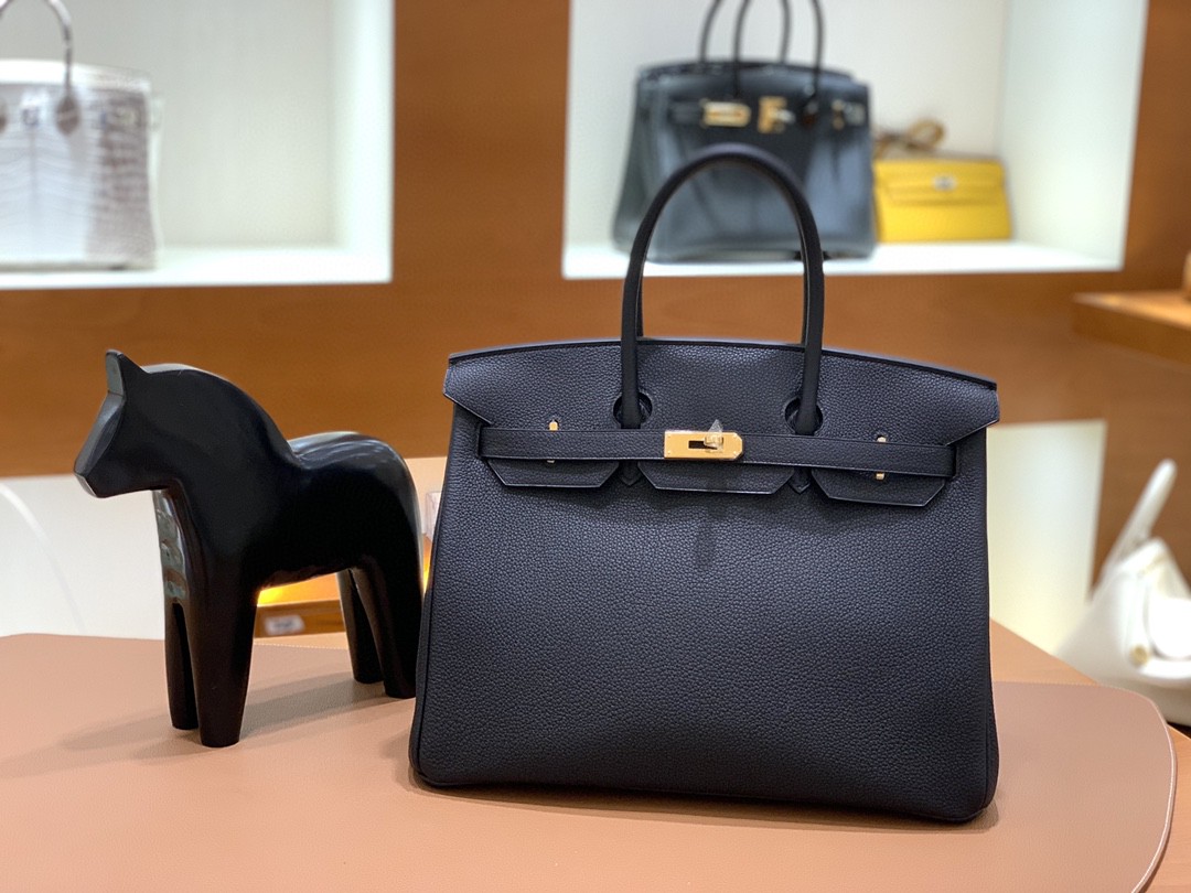 Hermès（爱马仕）Birkin 铂金包 Togo 黑色 金扣 35cm