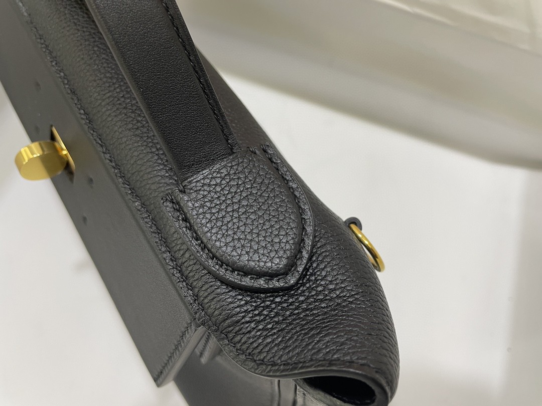 Hermès（爱马仕）mini kelly 2424 ever color 拼 swift 黑色 金扣 21cm
