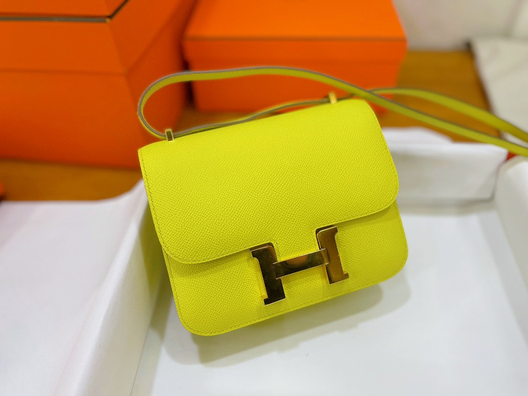 Hermès（爱马仕）Constance 康康 epsom 柠檬黄 金扣 19cm
