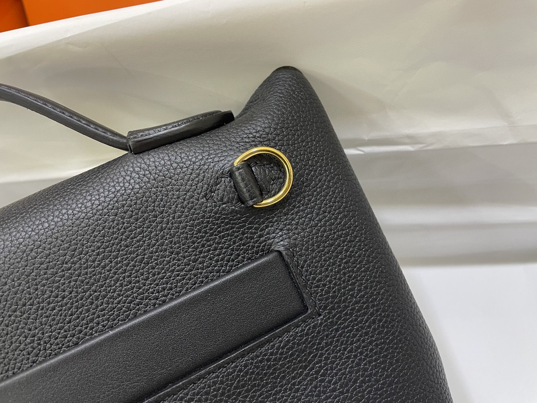 Hermès（爱马仕）mini kelly 2424 ever color 拼 swift 黑色 金扣 21cm