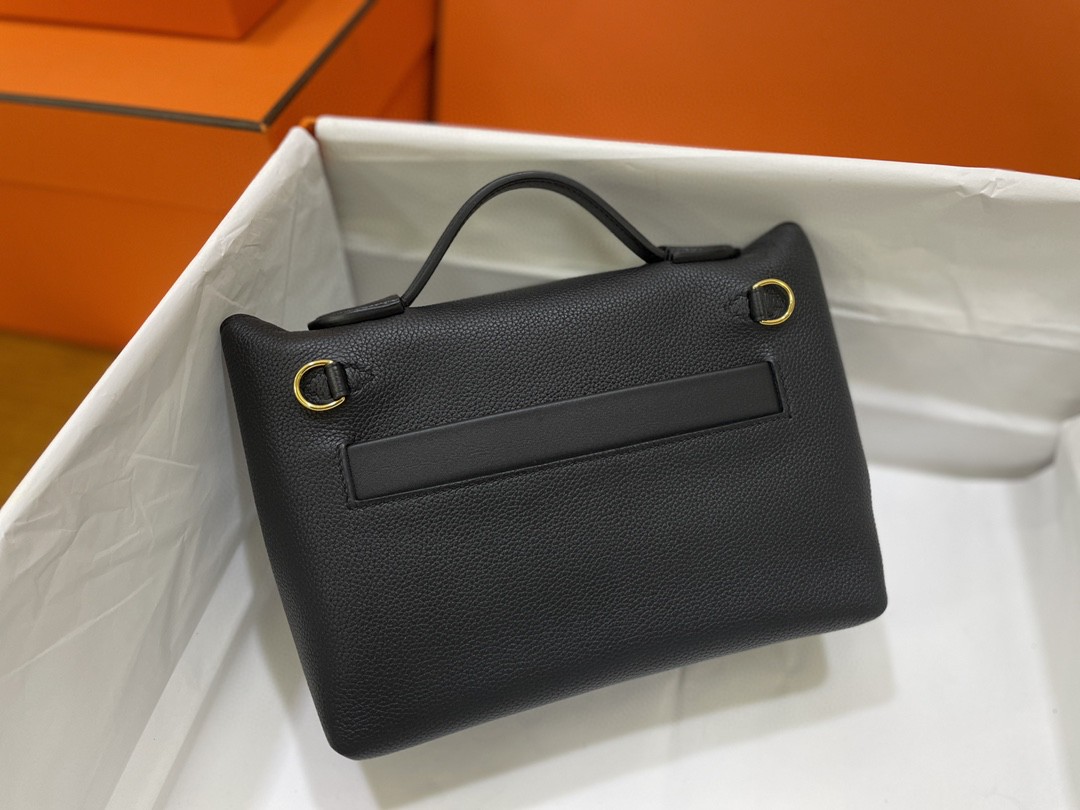 Hermès（爱马仕）mini kelly 2424 ever color 拼 swift 黑色 金扣 21cm
