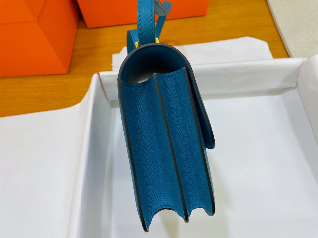 Hermès（爱马仕）Constance 康康 epsom 深邃蓝 金扣 19cm
