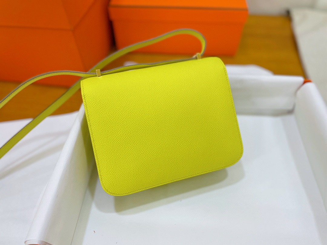 Hermès（爱马仕）Constance 康康 epsom 柠檬黄 金扣 19cm