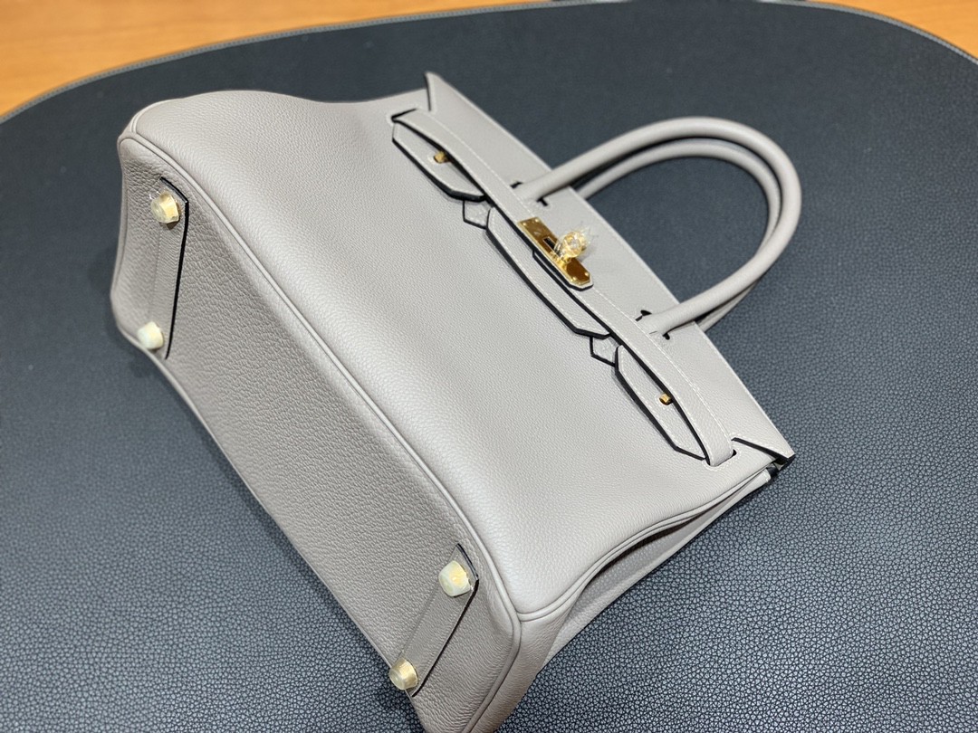 Hermès（爱马仕）Birkin 铂金包 Togo M8 沥青灰 金扣 30cm