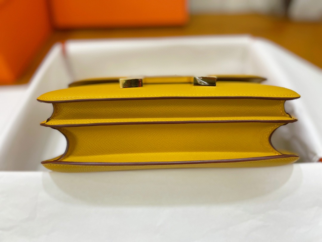 Hermès（爱马仕）Constance 康康 epsom 琥珀黄 金扣 23cm