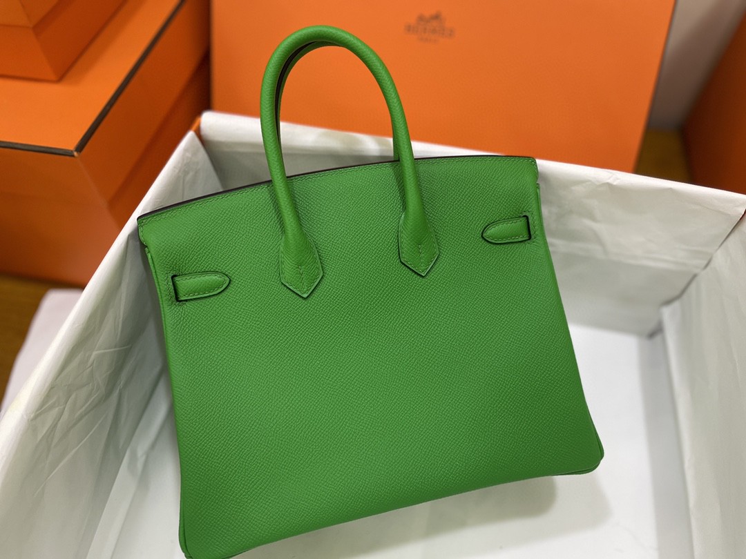 Hermès（爱马仕）Birkin 铂金包 Epsom 竹子绿 金扣 25cm