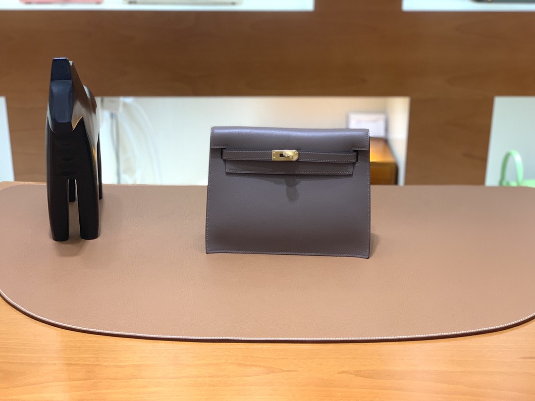 Hermès（爱马仕）Kelly danse 跳舞包 swift 锡器灰 金扣 22cm