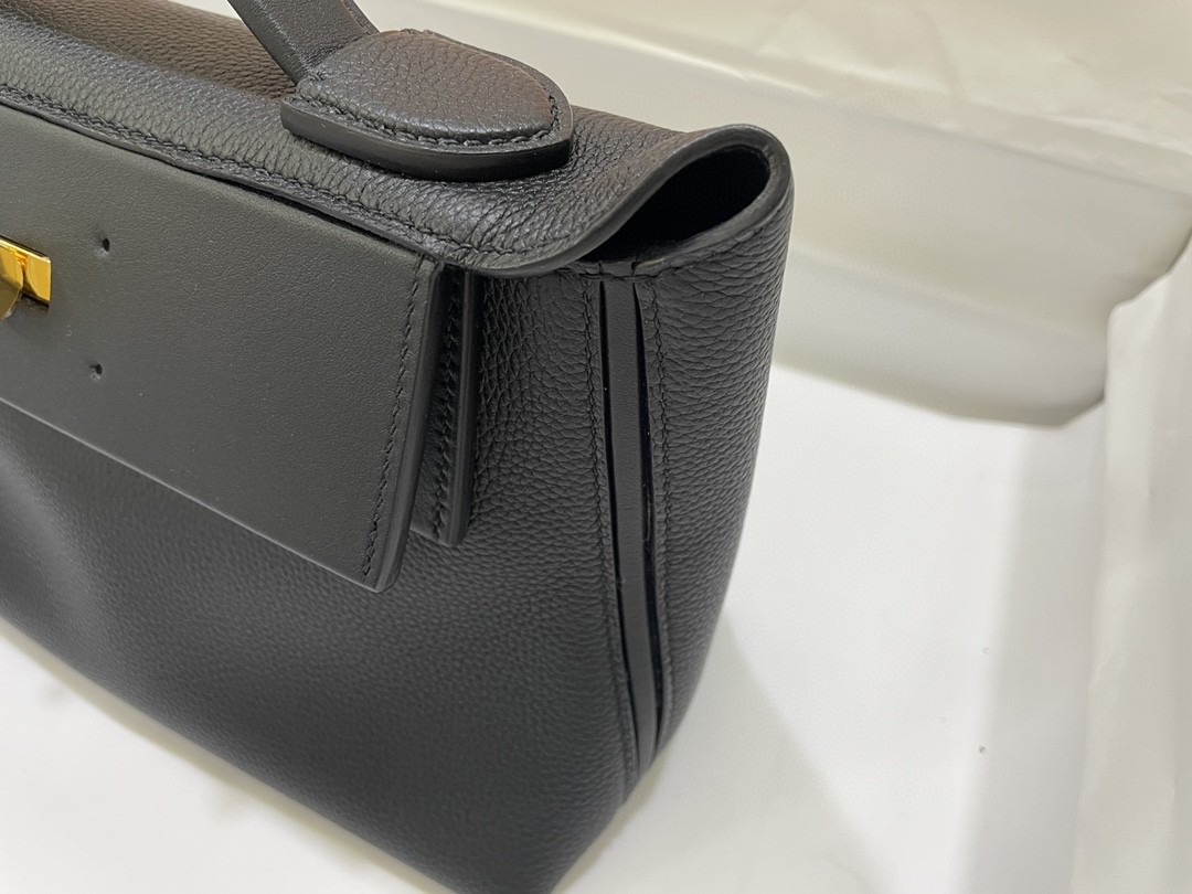 Hermès（爱马仕）mini kelly 2424 ever color 拼 swift 黑色 金扣 21cm